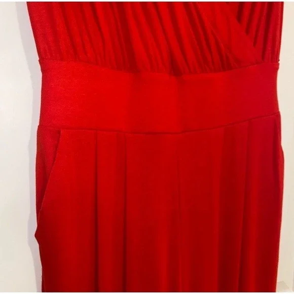 Cabi Jumpsuit Uptown Playsuit Sz M Red Soft Knit Sexy Comfy Stretchy Travel - Picture 6 of 9